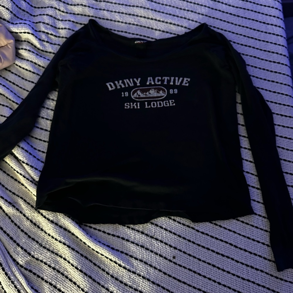 DKNY active top, long sleeved black